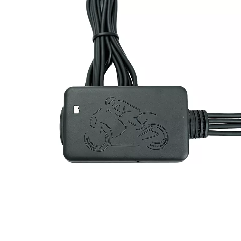 Dual-Lens Motorcycle Dash Cam with Loop Recording