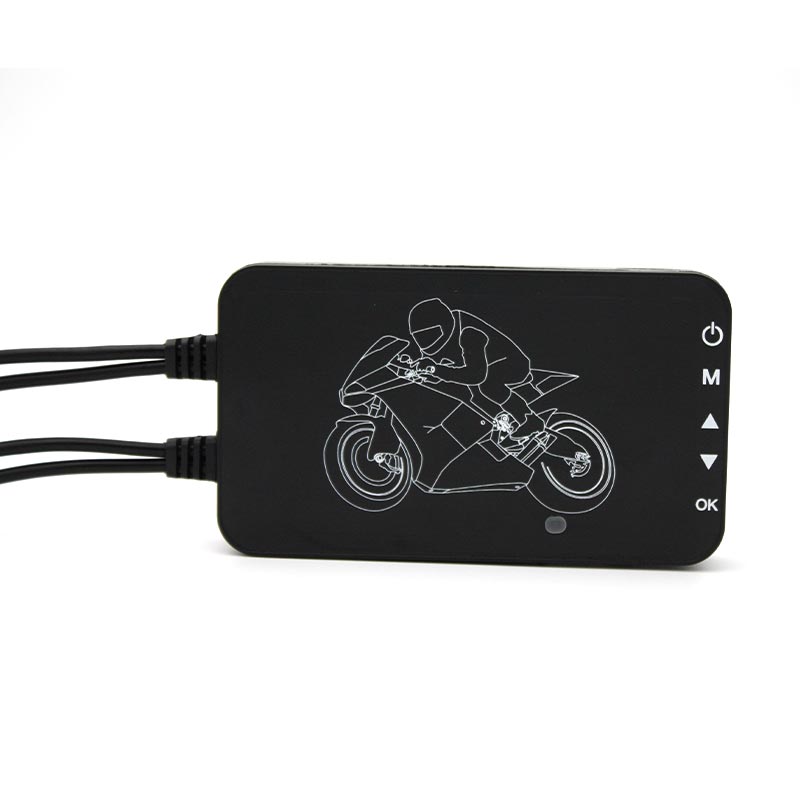 Collision-Sensing Locking Dual-Lens Motorcycle Dash Cam
