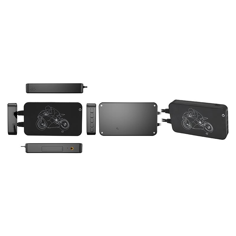 Collision-Sensing Locking Dual-Lens Motorcycle Dash Cam